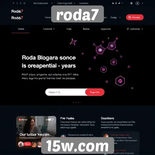 Análise da interface do site roda7